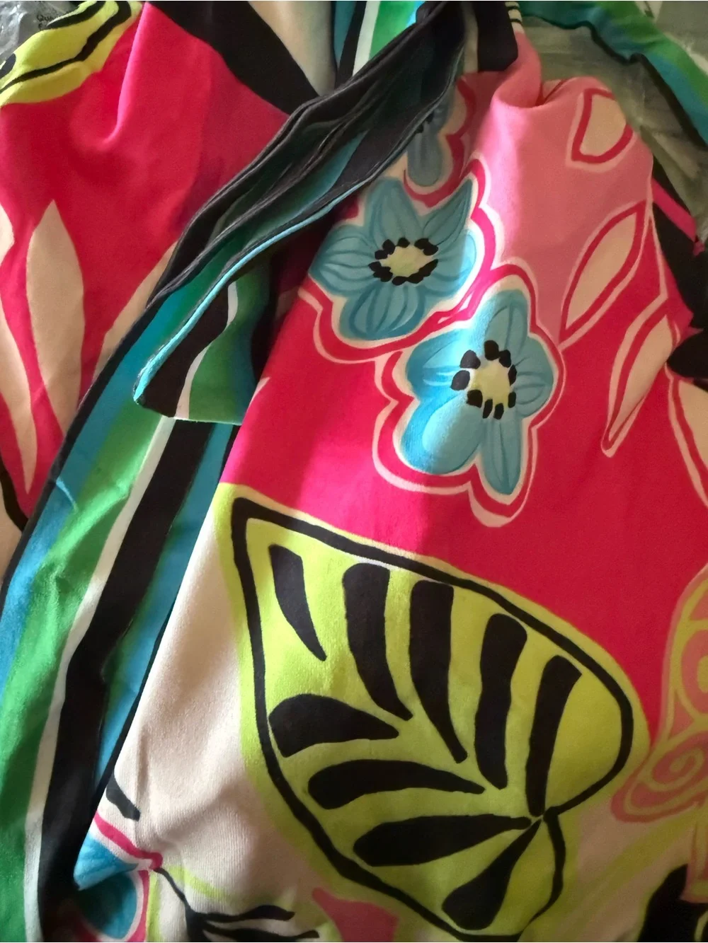 Vibrant Floral Halter Tankini Top - Green, Blue, Pink